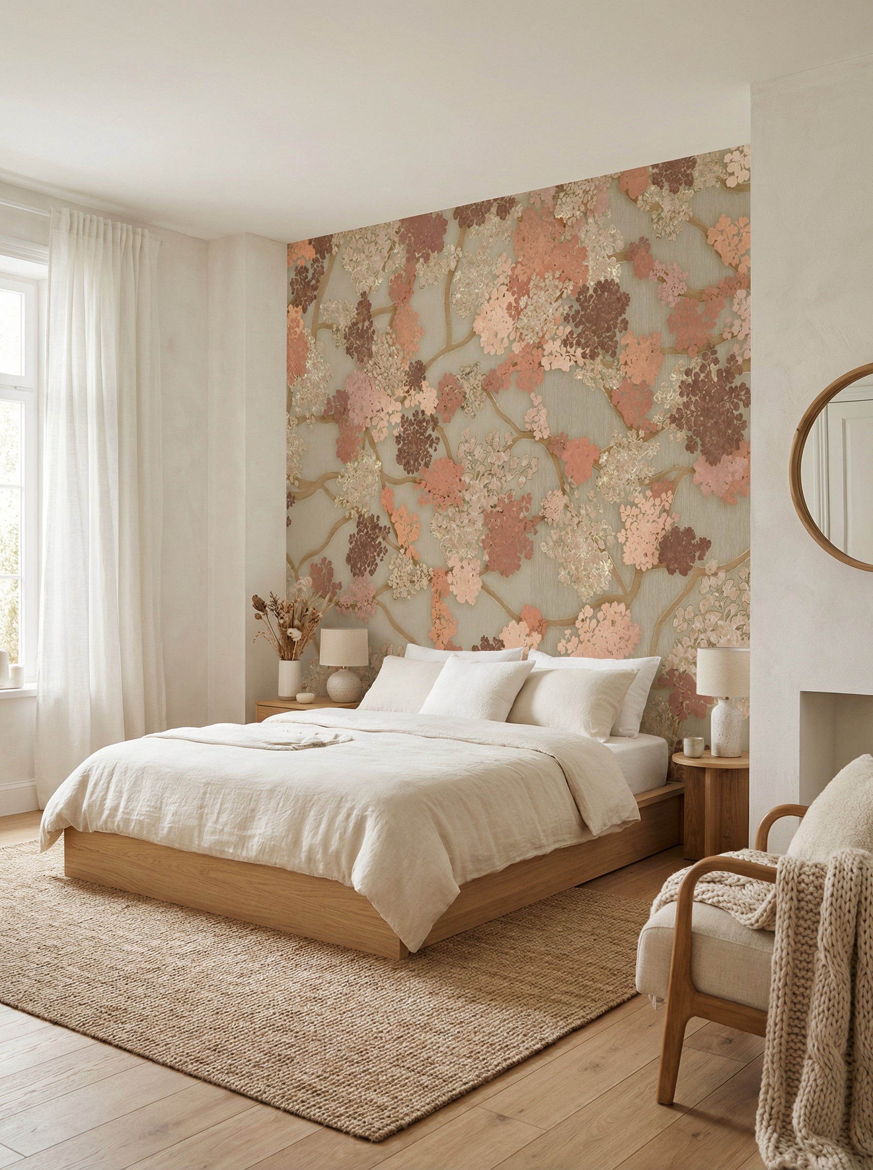 Behang Blush Bloom | Mint