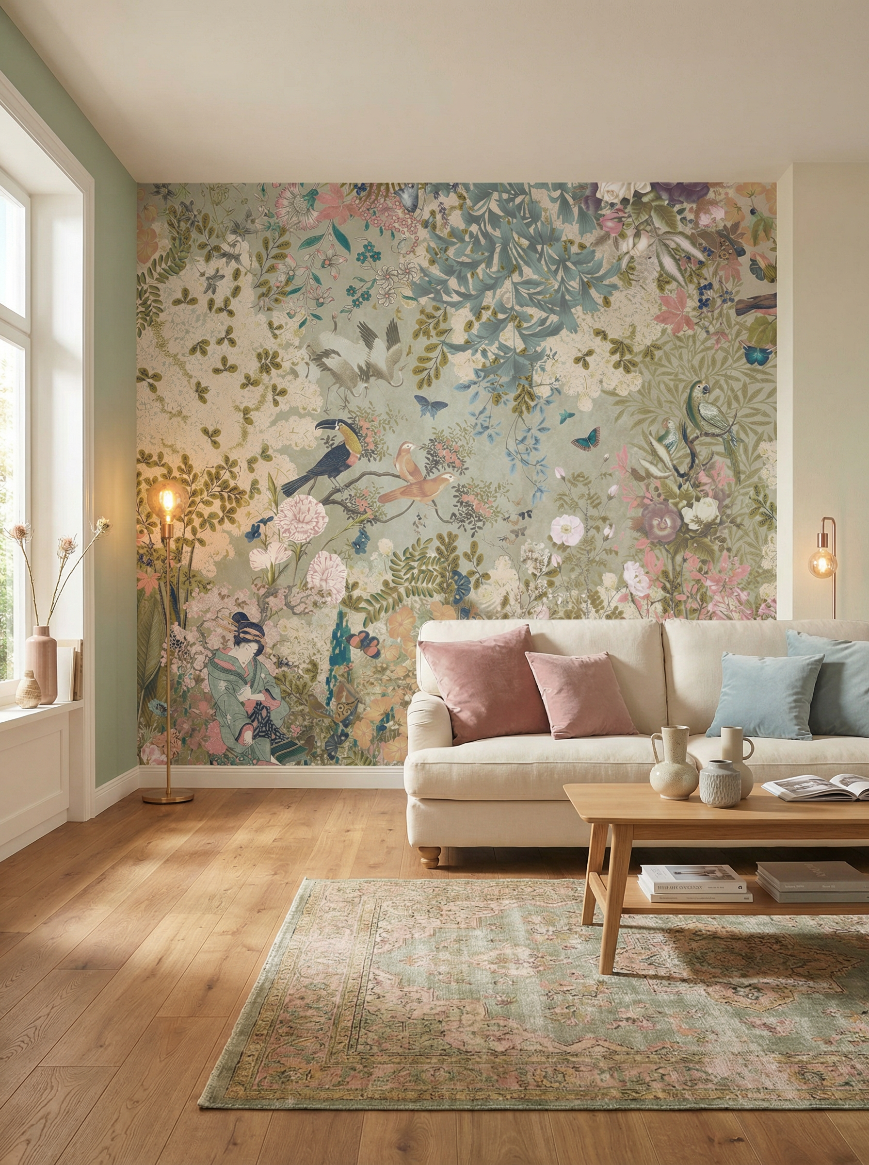 Behang Botanical Blossom | Groen