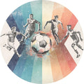 Behangcirkel Voetbal | Mannen | Blauw Rood