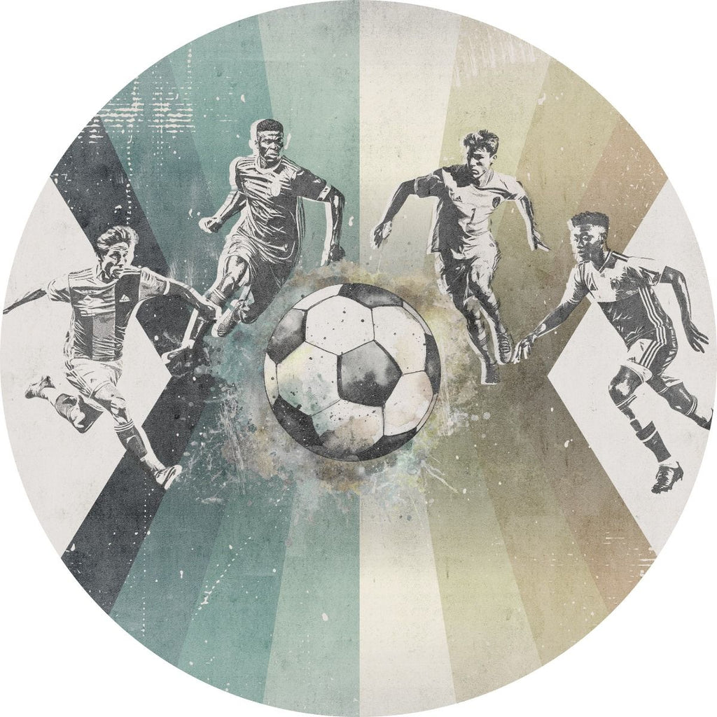 Behangcirkel Voetbal | Mannen | Groen