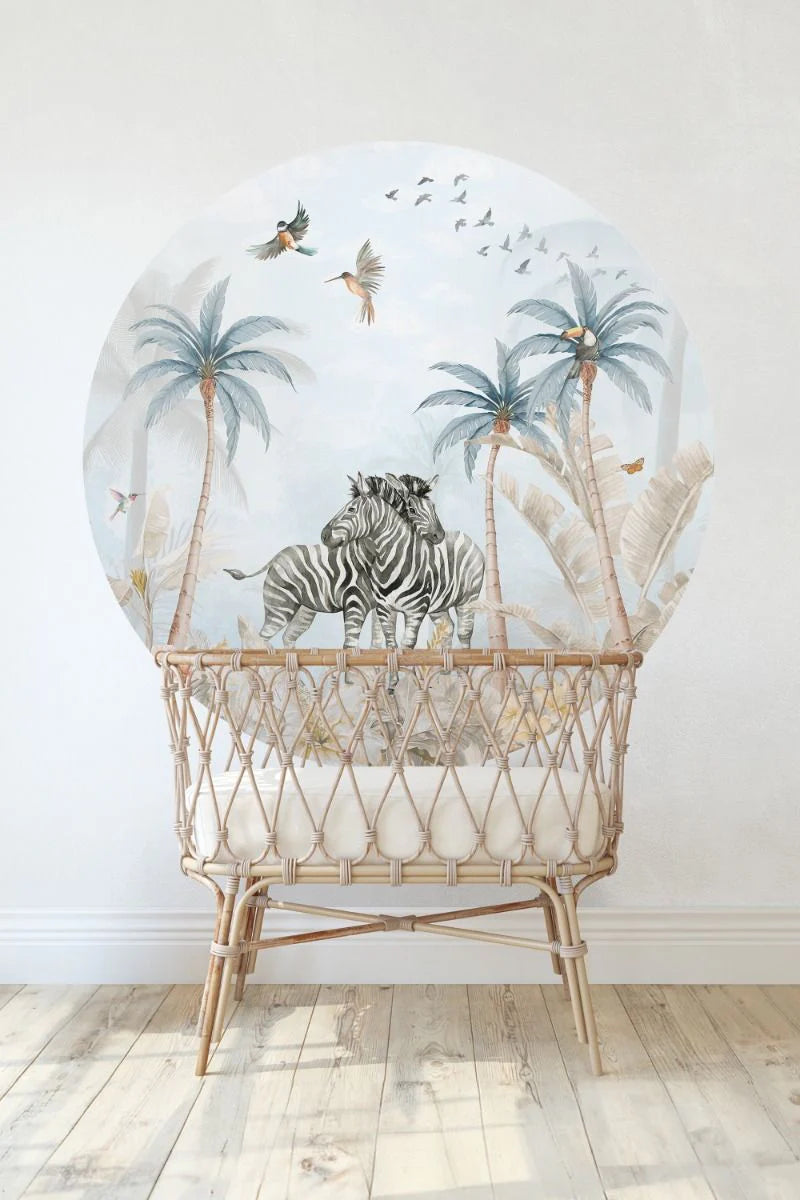 Behangcirkel Tropical Zebra's