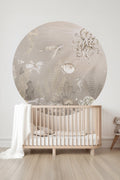 Behangcirkel Onderzee | Beige
