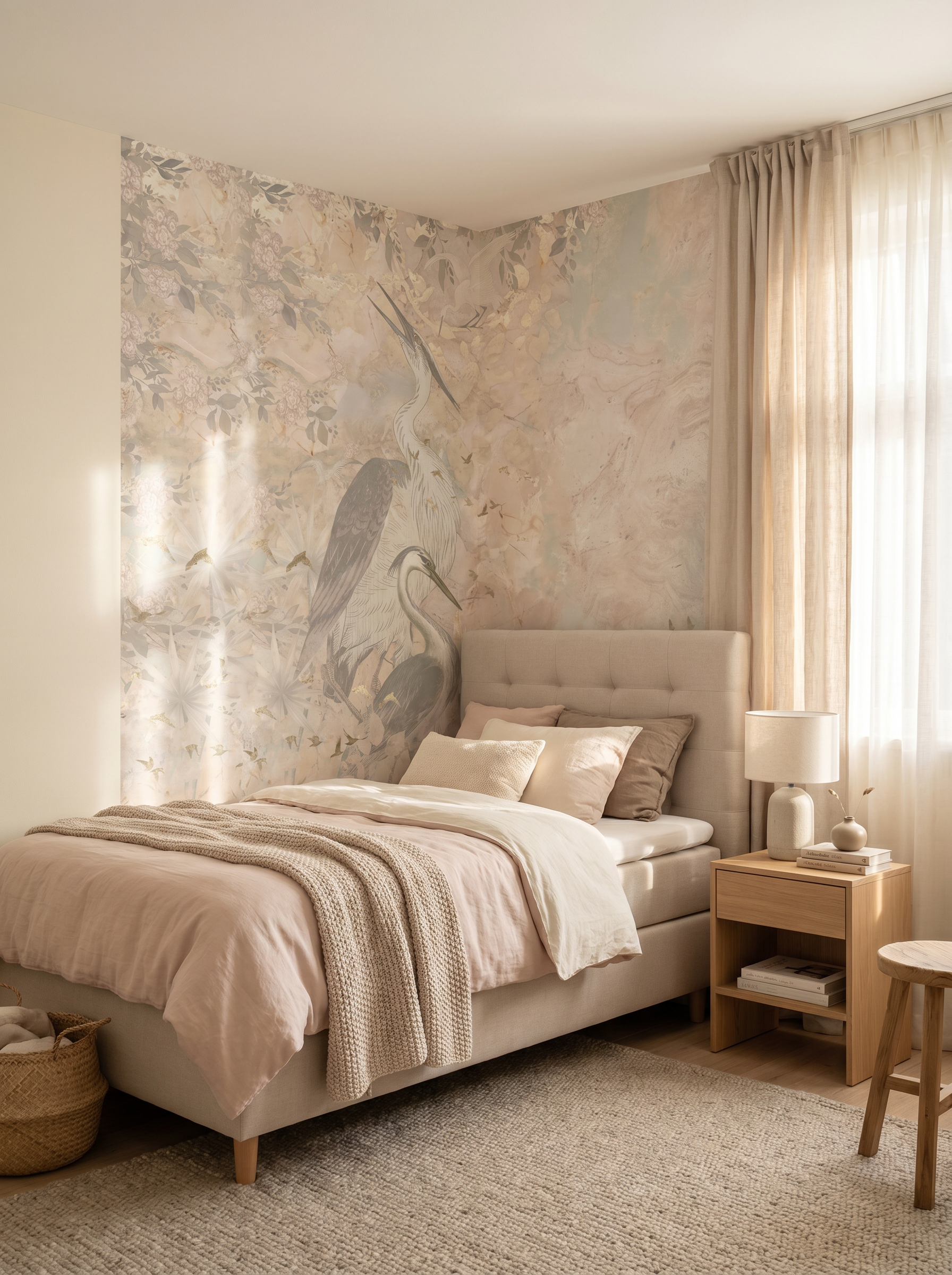 Behang Marble Sky | Roze