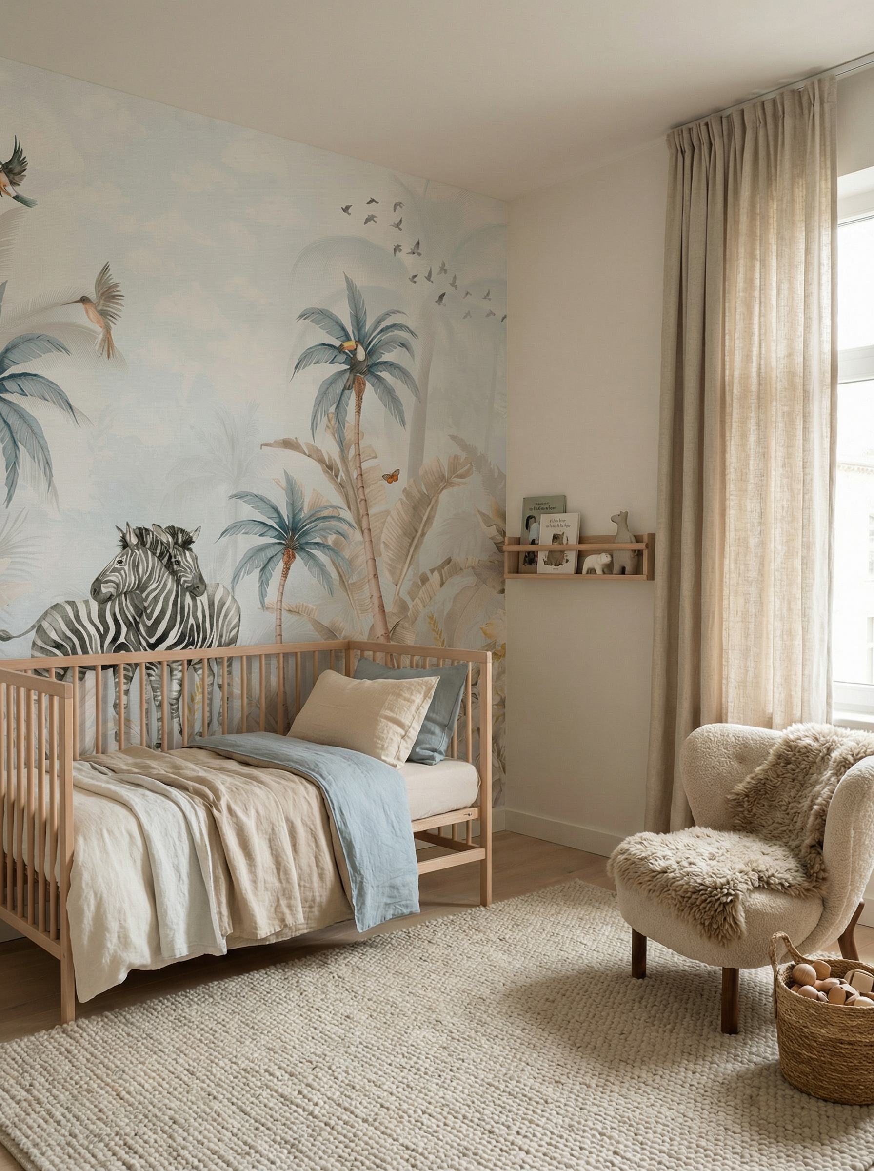 Behang Tropical Zebra's
