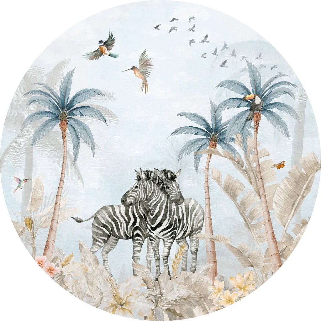 Behangcirkel Tropical Zebra's